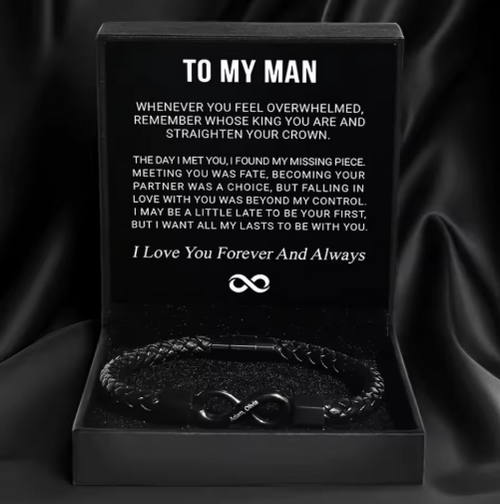 "To My Man" - Infinity Personalized Bracelet
