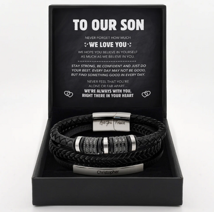 "Forever Connected" Son's Customized Bracelet