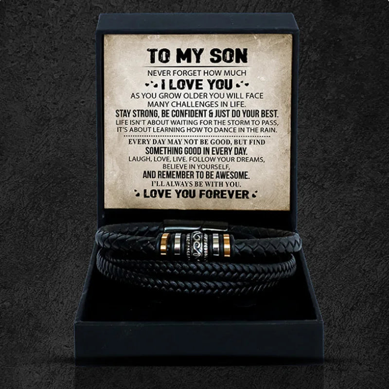 To My Son - "Love You Forever" Bracelet Gift Set