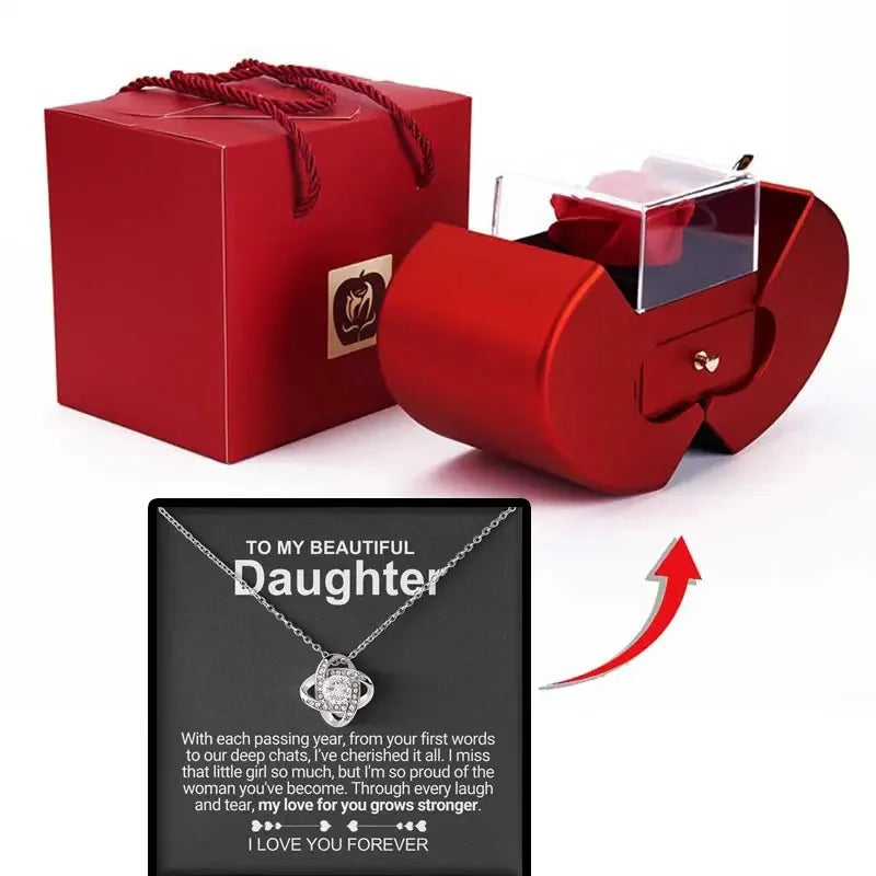 To My Daughter - A Lifetime of Love Necklace Premium Gift Set
