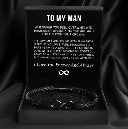 "To My Man" - Infinity Personalized Bracelet