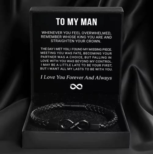 "To My Man" - Infinity Personalized Bracelet